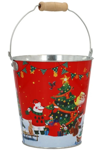 Zinken Emmertjes Merry Christmas Kerstboom Rood 13x14cm 1 stuk