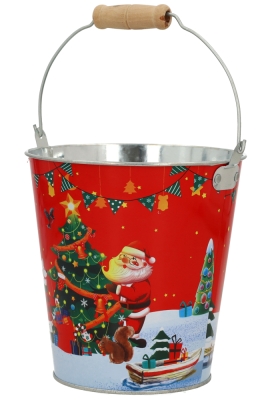 Zinken Emmertjes Merry Christmas Kerstboom Rood 13x14cm 1 stuk