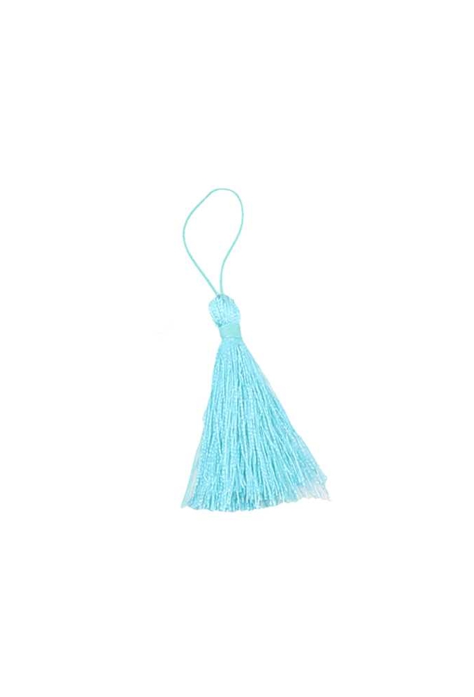 Decoratie Kwastje Tassel Blauw 4.5cm 50stuks