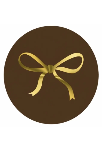 Etiketten Everyday Bruin Strikje Goud 4cm 250stuks