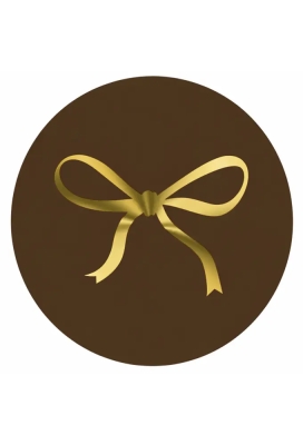 Etiketten Everyday Bruin Strikje Goud 4cm 250stuks