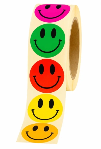 Etiketten Everyday Smiley Collour Mix 4cm 250stuks
