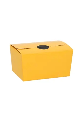 Bonbondoosjes KrabPraline Warm geel 150 grams 8,5x6x5,5cm 24stuks
