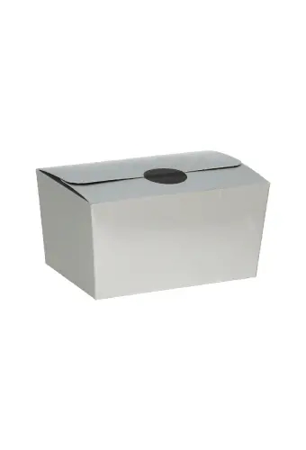 Bonbondoosjes KrabPraline Zilver mat 150 grams 8,5x6x5,5cm 24stuks
