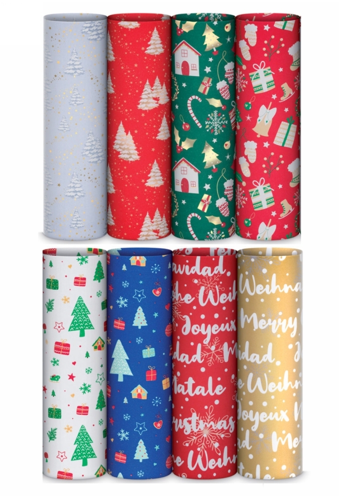 Kadopapier Consumentenrollen Eco Xmas Tree Rood 70cm x 2meter 1st
