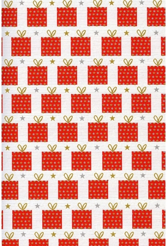 Kadopapier Consumentenrollen Kerstmis Kado Rood 70cm x 2meter 1st