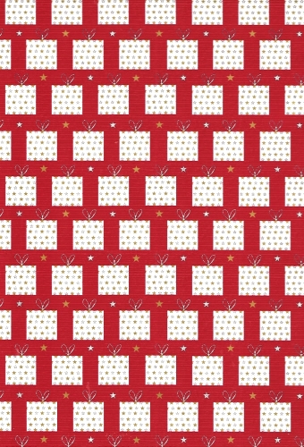 Kerstpapier Consumentenrollen Kerstmi Kado Rood 70cm x 2meter 1stuks