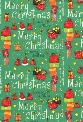 Kerstpapier Consumentenrollen Kerstmis Gift Groen 70cm x 2meter 1stuks