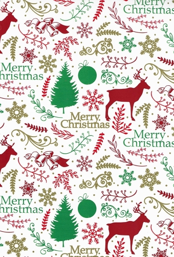 Kerstpapier Consumentenrollen Kerstmis Ree 70cm x 2meter 1