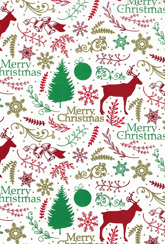 Kerstpapier Consumentenrollen Kerstmis Ree 70cm x 2meter 1