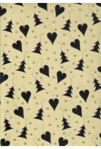 Kerstpapier Consumentenrollen Merry Christmas Heart Tree 70cm x m 1st