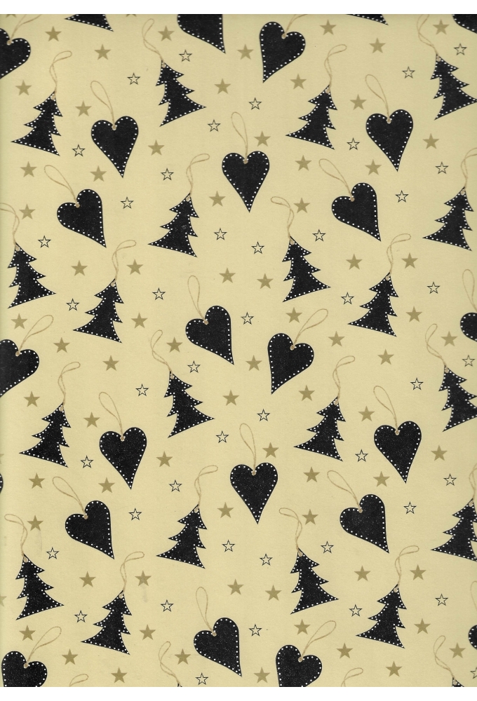 Kerstpapier Consumentenrollen Merry Christmas Heart Tree 70cm x m 1st