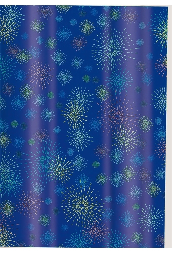 Kerstpapier Consumentenrollen Metallic Kerstmis Blue Lighty 70cm x 2m