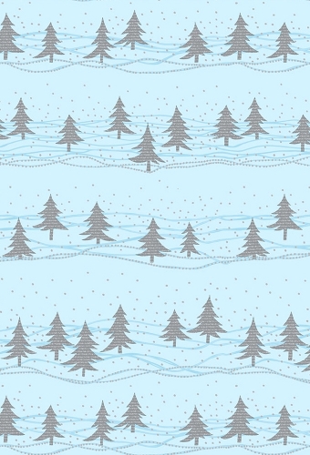 Kerstpapier Consumentenrollen Metallic Kerstmis Tree Zilver 70cm x 2m