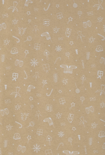 Kerstpapier Consumentenrollen Winter White Xmas 70cm x 2meter 1stuks