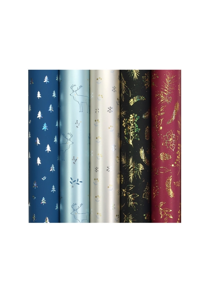 Kerstpapier Consumentenrol Alaska Metallic Hert 70cm x 1.5meter 1st
