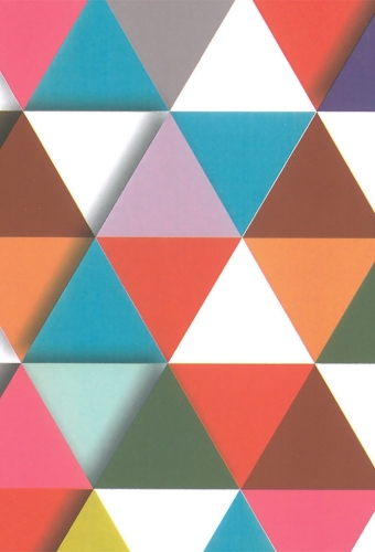 Geschenkpapier Coated Triangles colorfull 50cm x 200meter