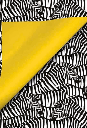 Geschenkpapier Coated Dubbelzijdig Zebra 70cm x 100meter