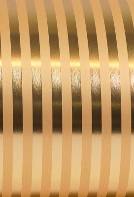 Geschenkpapier Metallised Stripes gold 70cm x 100meter