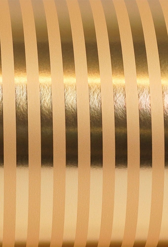 Geschenkpapier Metallised Stripes gold 70cm x 100meter
