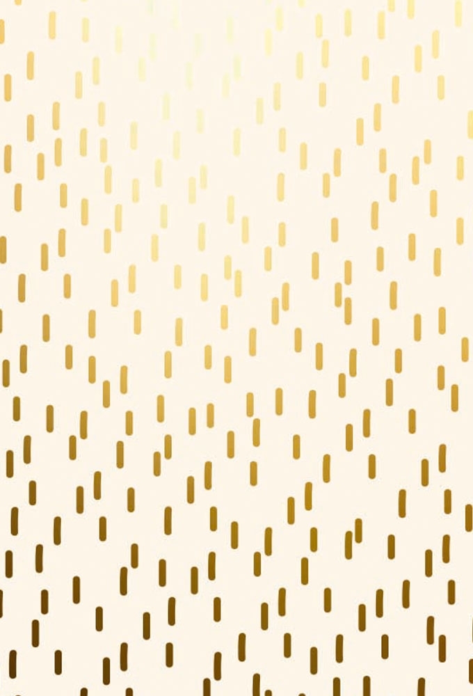Geschenkpapier Metallised Creme gold little dashes 50cm x 100meter