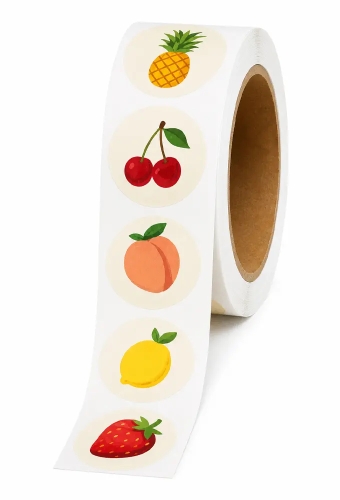 Etiketten Everyday Sluitstickers Fruit Rond 40 mm Assorti
