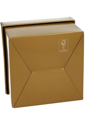 Luxe Geschenkdoos Torino Goud Glossy FSC® 20x20x15cm 19stuks