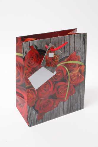 Kadotasjes Liefde Medium De Roos Love 18x10x23cm 12stuks