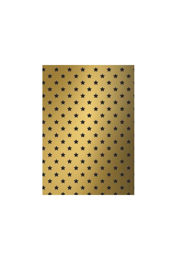 Luxe Kerstpapier Stars Goud & Zwart 30cm x 175meter OP IS OP