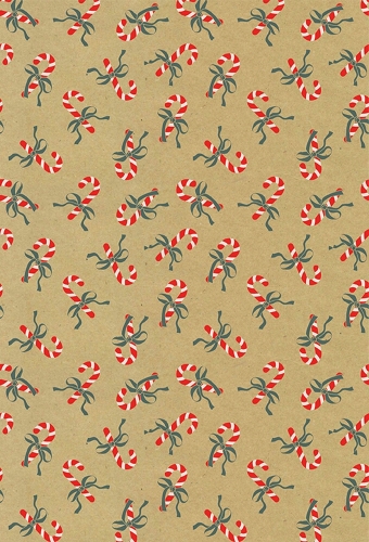 Kerstpapier Candycanes 50cm x 200meter