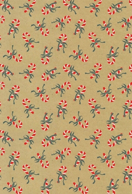 Kerstpapier Candycanes 50cm x 200meter