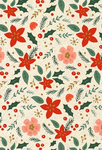 Kerstpapier Gras Papier Xmas Combi van Beige 50cm x 200meter