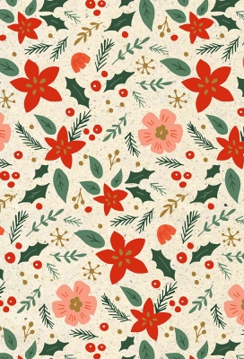 Kerstpapier Gras Papier Xmas Combi van Beige 50cm x 200meter