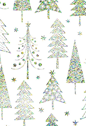 Kerstpapier Metallic Winterland 50cm x 200meter
