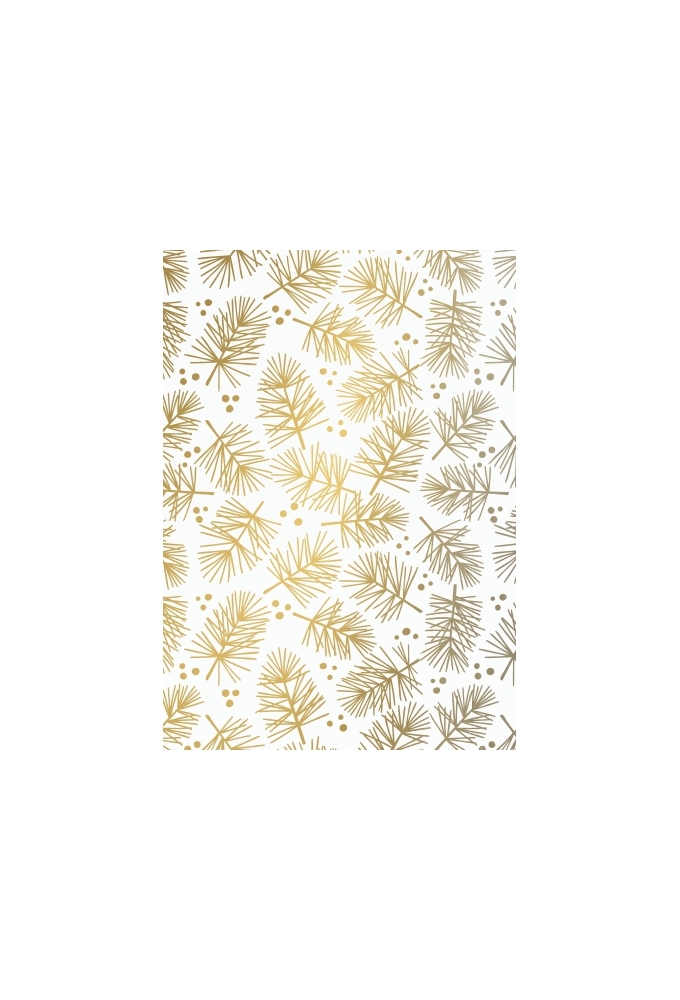 Kerstpapier Pine Goud 50 cm x  200meter