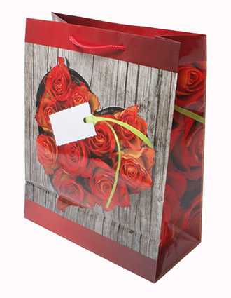 Kadotasjes Liefde Medium De Roos Love 18x10x23cm 12stuks