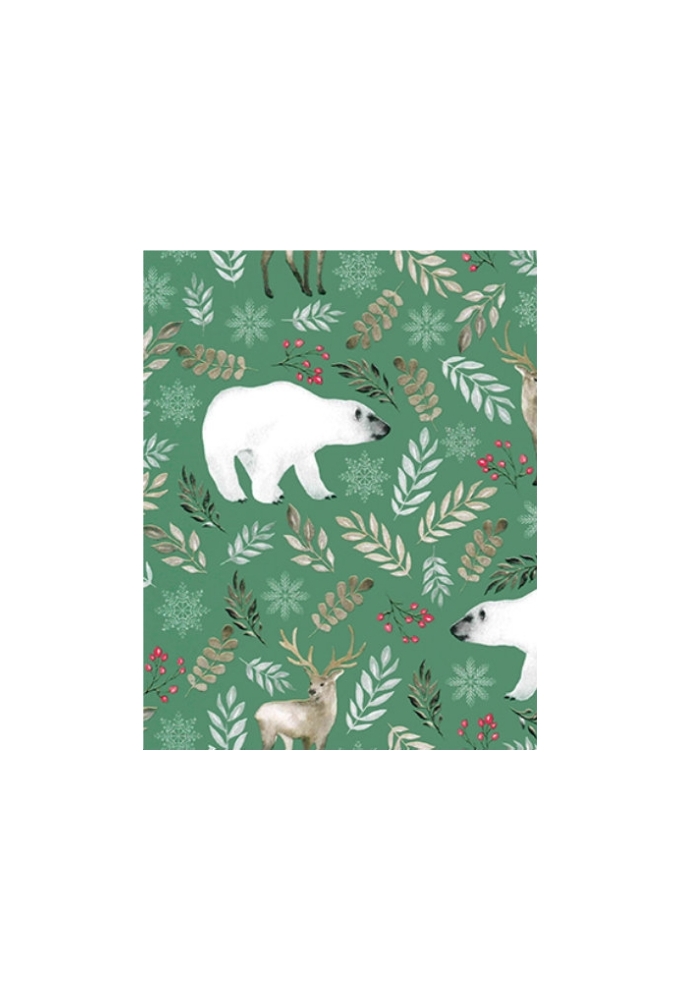 Kerstpapier Coated norway green 70cm x 200meter