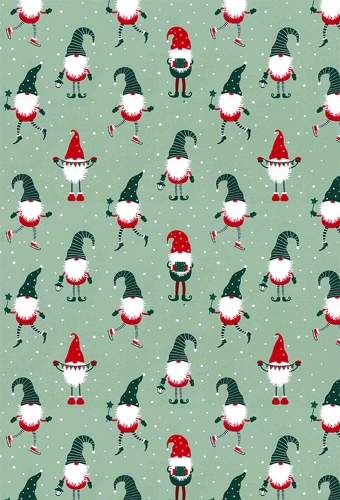 Kerstpapier Gnomy Xmas 70cm x 200meter