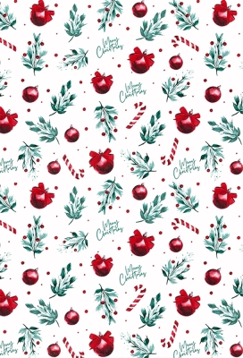 Kerstpapier Vintage Xmas 70cm x 200meter