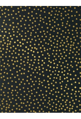Kraftpapier Reclycled Kraft confetti Dot Gold 30cm x 200meter