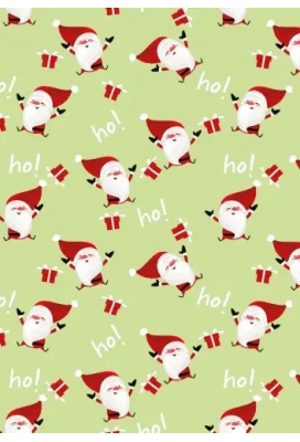 Kerstpapier Happy Santa Lime Groengroen 30 cm x 200meter