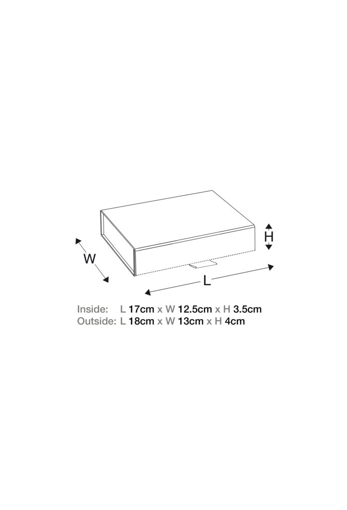 Luxueuze Magneetdozen Diamond & Lintje Rood 17x12x3.5cm 12stuks