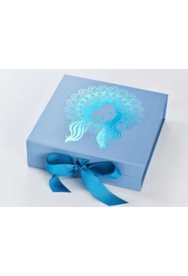 Luxueuze Magneetdozen Diamond & Satijn Blauw Mat 28.5x29x8.7cm 12stuks