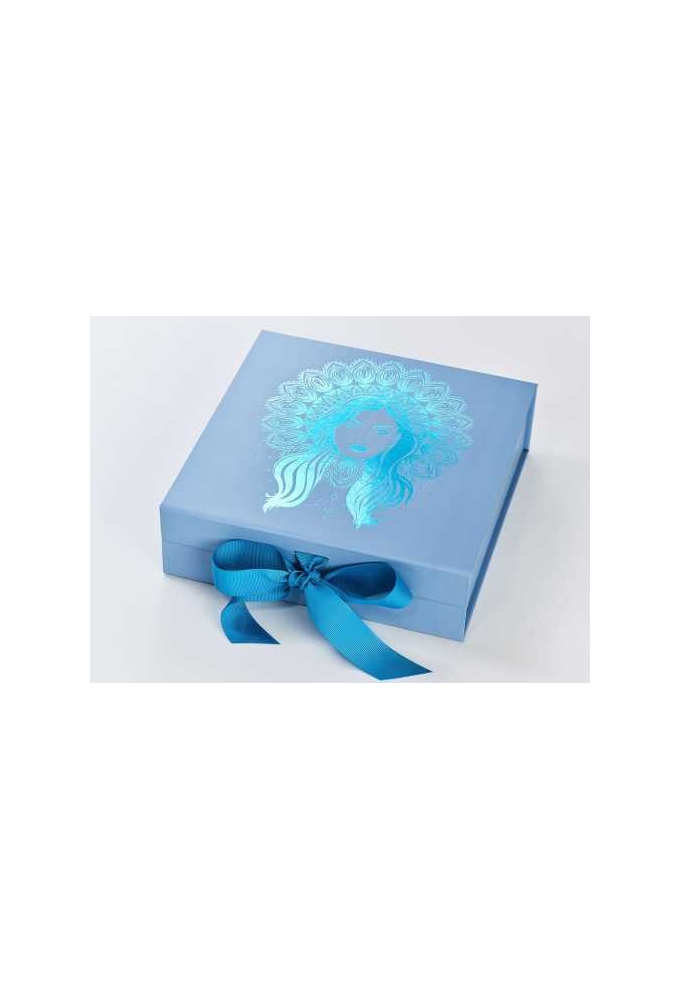 Luxueuze Magneetdozen Diamond & Satijn Blauw Mat 28.5x29x8.7cm 12stuks