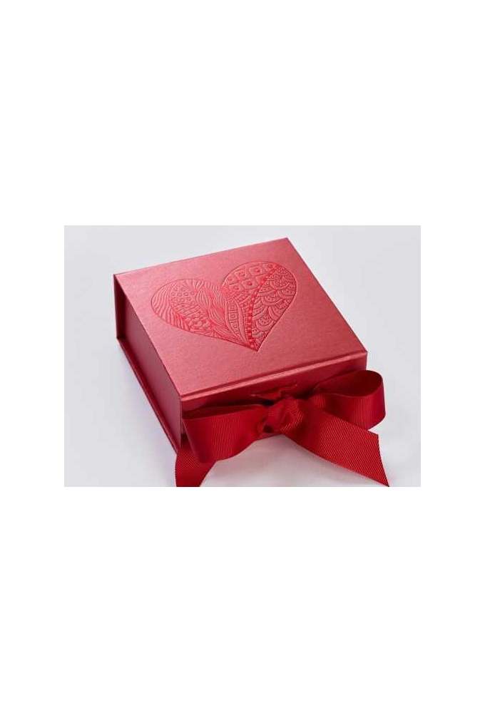 Luxueuze Magneetdozen Diamond & Satijn Rood 9.5x11x4.5cm 12st OP IS OP