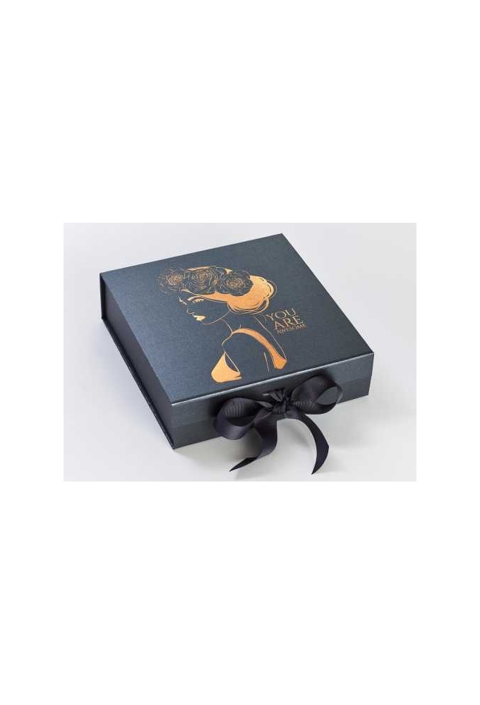 Luxueuze Magneetdozen Diamond & Satijn Tinnen Mat 20.5x21.5x6cm 12st