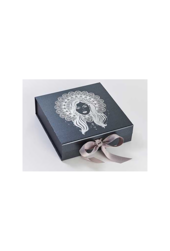 Luxueuze Magneetdozen Diamond & Satijn Tinnen Mat 20.5x21.5x6cm 12st