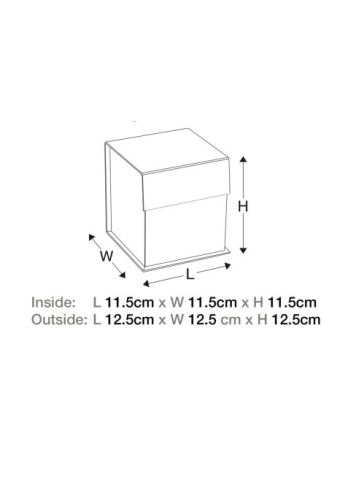 Luxueuze Magneetdozen Diamond & Satijn Zwart Mat 11.5x11.5x11.5cm 12st
