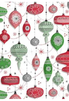 Kerstpapier Metallized Retro Xmas Classic 30cm x 100meter
