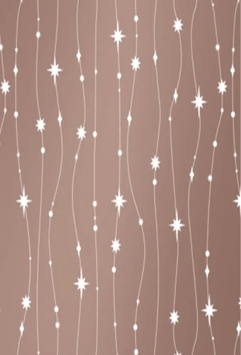 Kerstpapier stars are falling Rose goud 30cm x 200meter